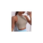 Dbardeur de gymnastique yoga  haute lasticit pour femmes, gris beige / s