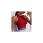 Débardeur de gymnastique yoga à haute élasticité pour femmes, rouge chaud / s Débardeur de gymnastique yoga à haute élasticité pour femmes, rouge chaud / s