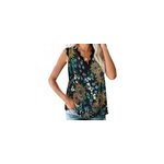 Dbardeur sans manches en dentelle  imprim floral, col en v pour femmes, type 7 / m