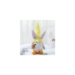 Dcoration de pques poupe lapin sans visage gnome lapin en peluche dcorations elfes, jaune