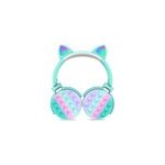 Ecouteurs sans fil bluetooth led à oreilles de chat mignonnes avec contrôle du microphone, bleu Ecouteurs sans fil bluetooth led à oreilles de chat mignonnes avec contrôle du microphone, bleu