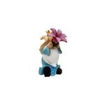 Elfe nain mignon sans visage statue illumin�e pour jardin ext�rieur d�coration, elfe p�tunia