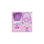 Ensemble de bijoux pour filles avec collier de perles en forme de queue de sirne, violet