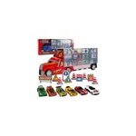 Ensemble de jouets pour enfants : simulation de voitures, camions de construction, etc. , rouge