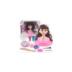 Ensemble de jouets de maquillage pour poupes barbie de simulation pour enfants, cheveux onduls avec ...