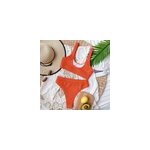 Ensemble de maillots de bain bikini sexy  taille haute pour femmes, t, plage, orange / s