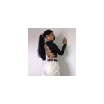 Femmes sexy backless criss cross slim long sleeve crop shirt, s