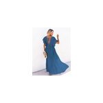 Femmes sexy bikini cover - ups longue tunique robe de plage, bleu royal