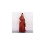 Femmes sexy bikini cover - ups longue tunique robe de plage, orange
