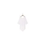 Femmes sexy col v tassel hollow backless blouse beachwear, blanc