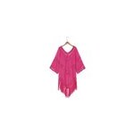 Femmes sexy col v tassel hollow backless blouse beachwear, rouge rose