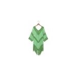 Femmes sexy col v tassel hollow backless blouse beachwear, vert