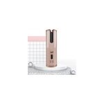Fer  friser automatique en cramique, sans fil, rechargeable par usb, avec cran lcd, or rose