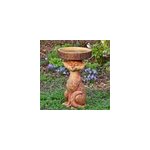 Garden resin ornament fox hedgehog rabbit craft birdbath bird feeder, renard