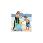 Grand sac fourre - tout pliable en maille pour enfants creusant le sable sur la plage, l / bleu