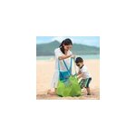 Grand sac fourre - tout pliable en maille pour enfants creusant le sable sur la plage, l / vert