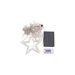Guirlande lumineuse solaire  led en forme d'toile pour dcoration de nol, blanc chaud