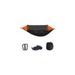 Hamac moustiquaire de camping ultra - lger  ouverture rapide pour l'extrieur, noir