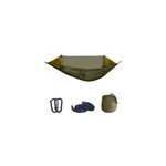 Hamac moustiquaire de camping ultra - lger  ouverture rapide pour l'extrieur, vert militaire