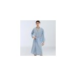 Hommes femmes plus size lounge waffle bathrobe sleepwear, m / hommes / bleu ciel