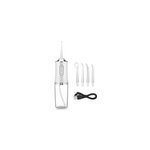 Irrigateur dentaire portable  jet d'eau pour le nettoyage en profondeur des dents, blanc