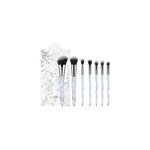 Jeu de 7 pinceaux de maquillage professionnel avec manche en cristal, poigne laser / pointe noire et ...