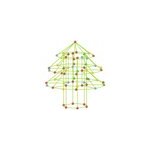 Jeu de construction d'un fort pour enfants avec une tente en forme d'arbre de nol, sans 4 bandes lumineuses ...