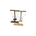 Jeu de lancer d'anneaux avec crochets en bois jeu interactif de lancer d'anneaux, beige Jeu de lancer d'anneaux avec crochets en bois jeu interactif de lancer d'anneaux, beige