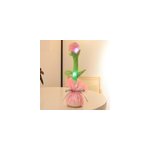 Jouet électronique en peluche fleur de rose chantant et dansant avec lumière, rose Jouet électronique en peluche fleur de rose chantant et dansant avec lumière, rose