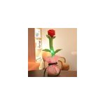 Jouet électronique en peluche fleur de rose chantant et dansant avec lumière, rouge Jouet électronique en peluche fleur de rose chantant et dansant avec lumière, rouge