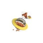 Jouet ovni boule interactif intéressant soucoupe volante pour animaux de compagnie, jaune Jouet ovni boule interactif intéressant soucoupe volante pour animaux de compagnie, jaune