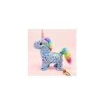 Jouet robot cheval lectrique en peluche licorne dansante, bleu
