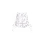 Jupe courte mince lastique  cordon de serrage pour femmes avec culotte de sport, blanc / s