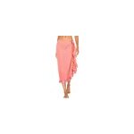 Jupe de couverture de bikini  volants en mousseline de soie pour femmes, sexy sur la plage, rose