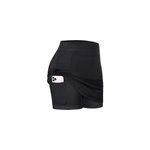 Jupes short de yoga pour femmes pantalon taille haute avec poche, noir / m Jupes short de yoga pour femmes pantalon taille haute avec poche, noir / m
