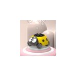 Kids beetle bubble machine outdoor electric cute ladybug bubble maker with light, jaune