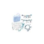 Kit de fabrication de bracelets, perles de bricolage et pendentifs, bleu