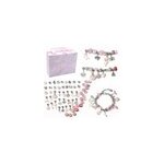 Kit de fabrication de bracelets, perles de bricolage et pendentifs, rose