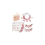 Kit de fabrication de bracelets, perles de bricolage et pendentifs, rouge