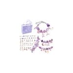 Kit de fabrication de bracelets, perles de bricolage et pendentifs, violet