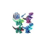 Kit de construction de dinosaures avec tournevis cage de rangement jouets, bleu