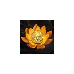Lampe de nuit solaire d'extrieur lotus light cracked glass ball flower night lamp