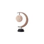 Lampe de nuit usb en fer forg avec cordon en chanvre fait main star moon, sepak takraw / bleu