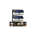 Lampe de scurit murale  dtecteur de mouvement grand angle  alimentation solaire 118 led
