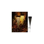 Lampe solaire d'extérieur à bougie en fer forgé et métal creux Lampe solaire d'extérieur à bougie en fer forgé et métal creux
