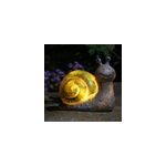 Lampe solaire d'ext�rieur en r�sine pour hibou, chiot, lapin et escargot, escargot