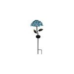 Lampe solaire pour pelouse et jardin avec piquet en fer pour hortensias, bleu
