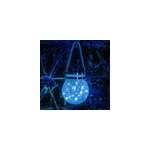 Lampe solaire � suspendre en bocal de verre f�l�, couleur fil de cuivre, bleu