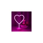 Lampe de table led non rose en forme de coeur ornement fantaisie 3d