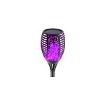 Lampe torche solaire étanche à 12 led pour le jardin, avec prise de courant au sol, violet Lampe torche solaire étanche à 12 led pour le jardin, avec prise de courant au sol, violet